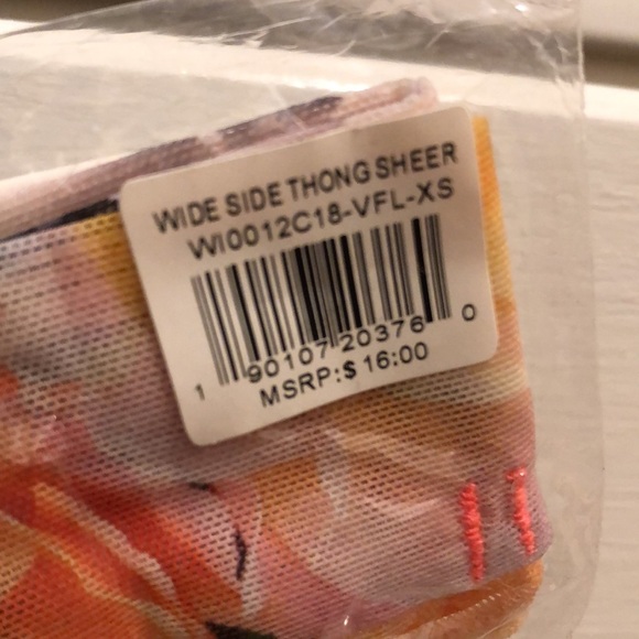 Twisted triangle Bralette size (M) wide side thong sheer (XS). - Picture 5 of 5